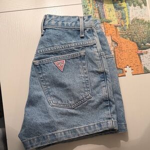 Vintage Guess Light Blue denim jean Shorts